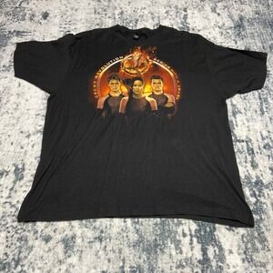 Hunger Games Catching Fire Movie Promo Shirt Mens XXL Black 2013 Tultex Cotton